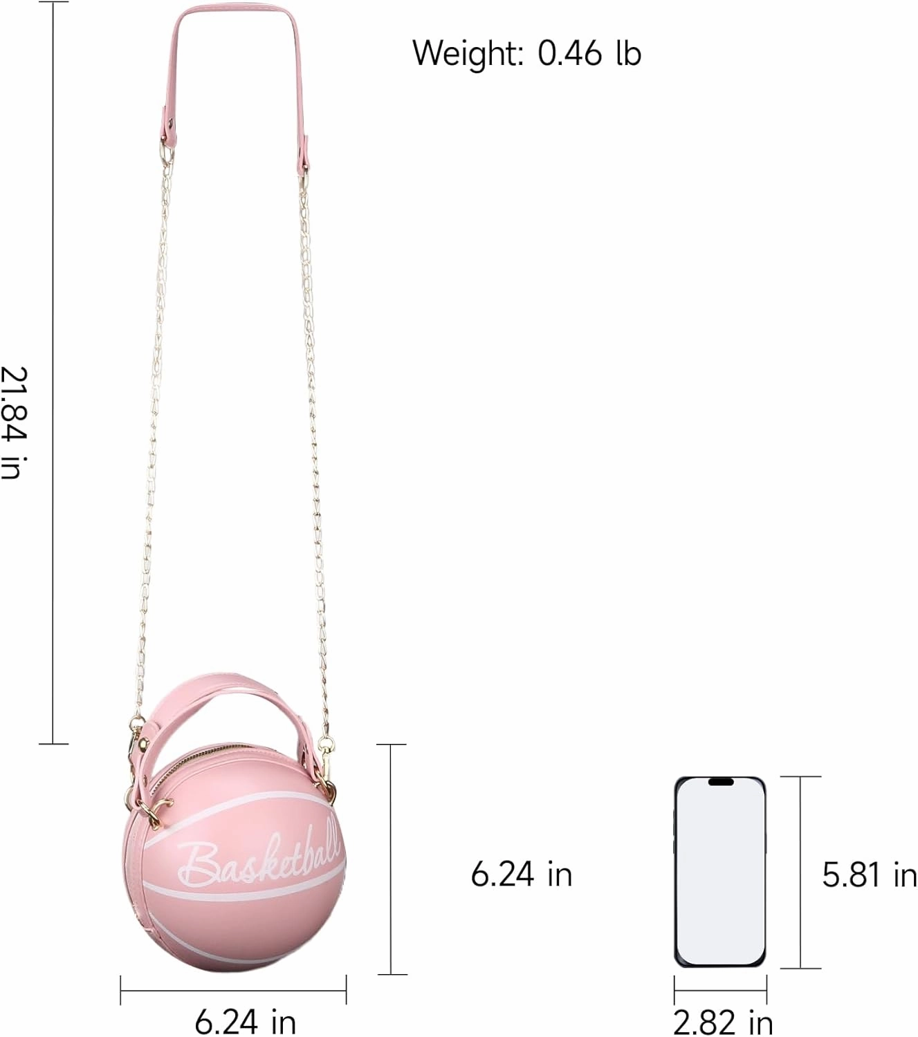 LoveWLC basketball Shaped purse Cross Body Bag,PU Handbag Shoulder Bag for Girls Women