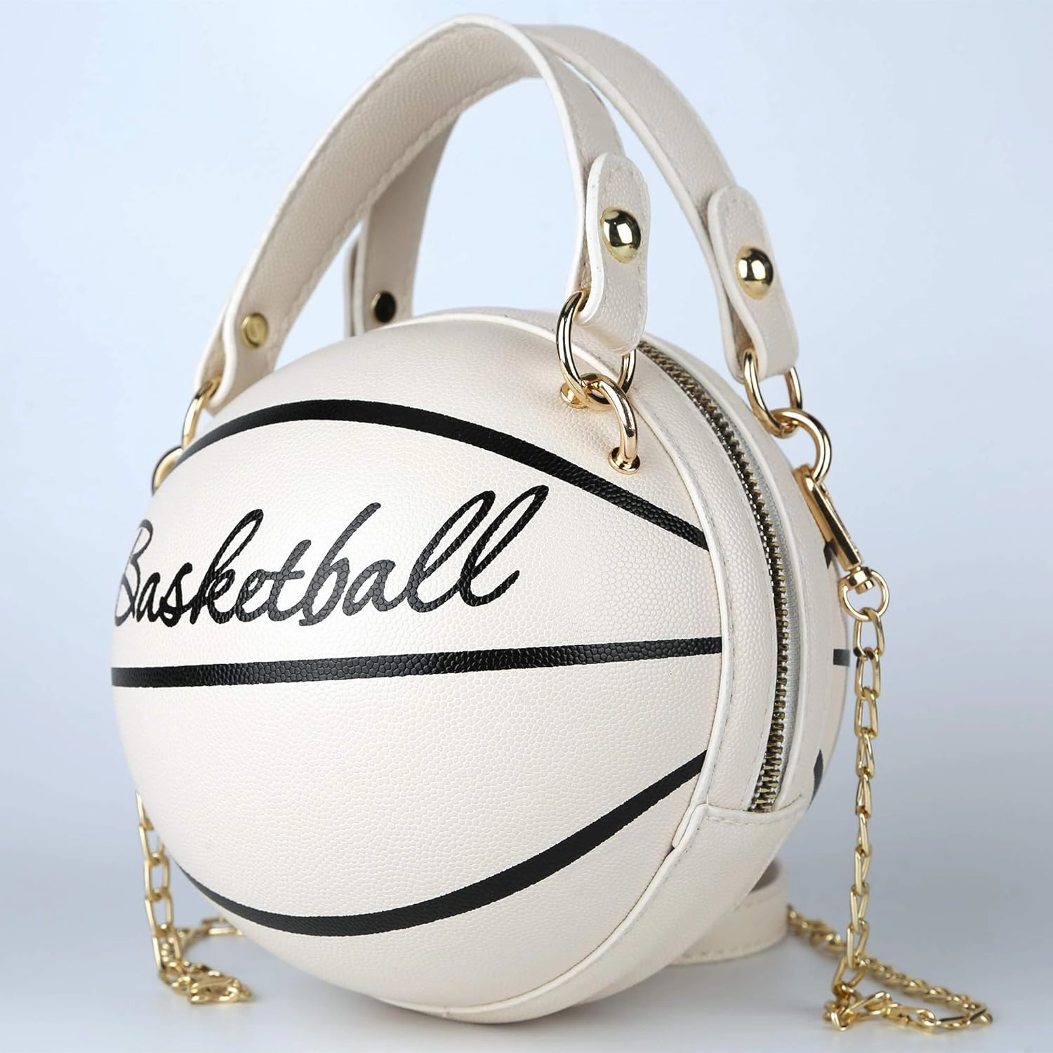 LoveWLC basketball Shaped purse Cross Body Bag,PU Handbag Shoulder Bag for Girls Women