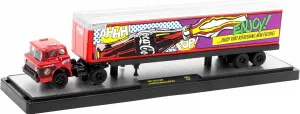 M2 Machines AutoHaulers 36000-TW32 24-08 1/64 Scale Diecast Cola - 1957 C-600 Truck and 1970 Mustang 428 SCJ
