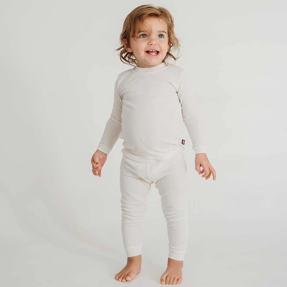 Made in USA Boys Thermal Cotton Underwear Set Long Soft Breathable Base Layer, SPD Sensory
