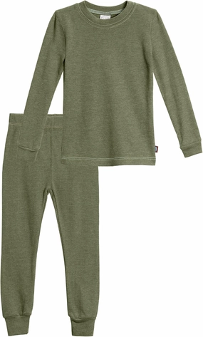 Made in USA Boys Thermal Cotton Underwear Set Long Soft Breathable Base Layer, SPD Sensory