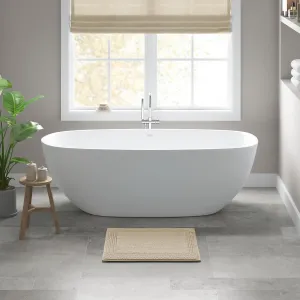 Madison Park Splendor Reversible 100% Cotton Tufted Bathroom Rug-3000 GSM Hotel Quality Luxurious Plush Medium Pile Bath Mat Absorbent, Quick Dry, Shower Room Décor, 17"x24" Natural