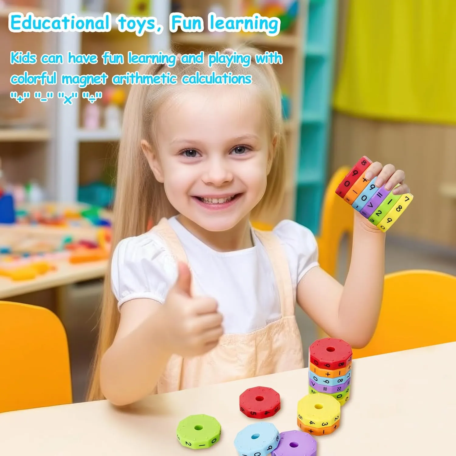 Magnetic Arithmetic Learning Toy Learning Math Game Montessori Counting Toys with Learning Preschool Activities Toys Games Intelligence Brain Developing Toy Children Number Game Blocks DIY Math Toy