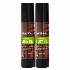 Mambino Organics Moisture Me Body Oil – Organic, Pure Blend of Dutch Shea, Spanish Almond & Turkish Pomegranate – Hydrate for Relaxed Skin – Cruelty-Free Skin Care, 2-Pack 2 fl oz