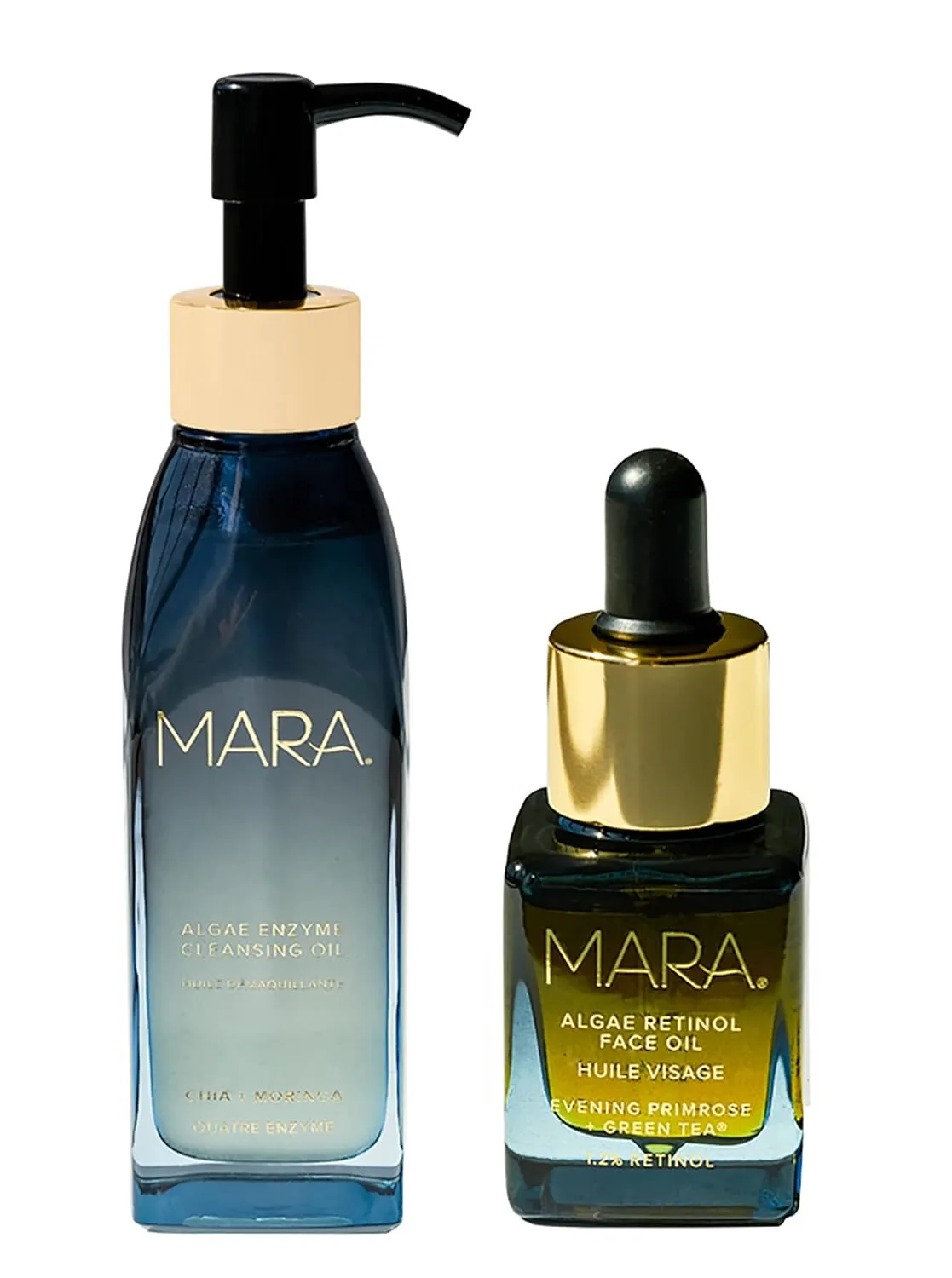 MARA - Algae Enzyme Cleansing Oil   Algae Retinol Face Oil VALUE Bundle | Clean, Non-Toxic, Plant-Based Skin Care