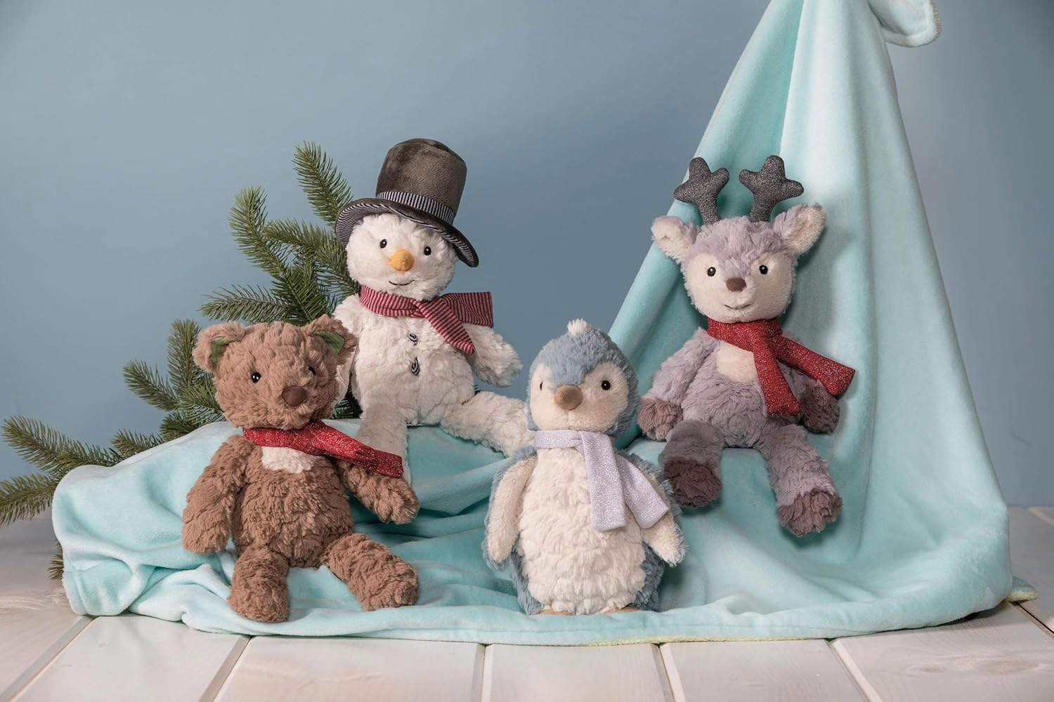 Mary Meyer Stuffed Animal Putty Collection Soft Toy, 10-Inches, Blizzard Snowman