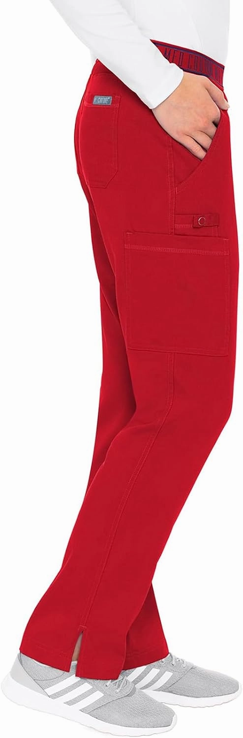 Med Couture Women's Yoga Pull-On Pant with 7 Pockets Ultra-Soft Rib-Knit Waistband and 2-Way Stretch Technology - MC7739