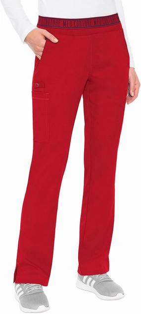 Med Couture Women's Yoga Pull-On Pant with 7 Pockets Ultra-Soft Rib-Knit Waistband and 2-Way Stretch Technology - MC7739