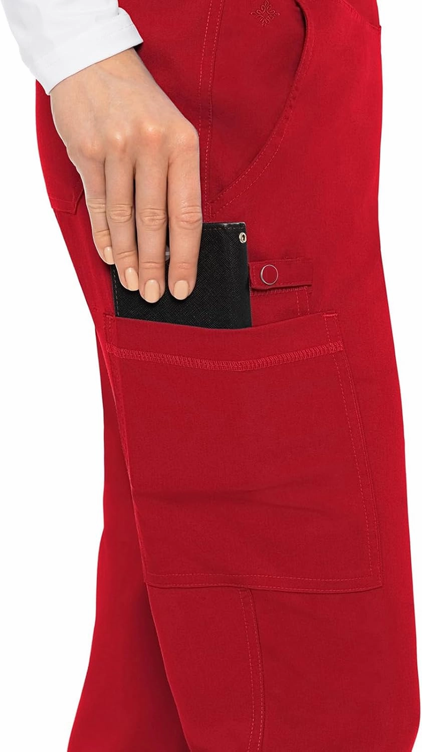 Med Couture Women's Yoga Pull-On Pant with 7 Pockets Ultra-Soft Rib-Knit Waistband and 2-Way Stretch Technology - MC7739