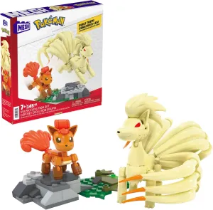 MEGA Pokémon Vulpix EVolution Set (145 Pieces) With 2 Poseable Action Figures For Kids