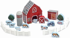 Melissa & Doug Farm Blocks 36-piece Play Set