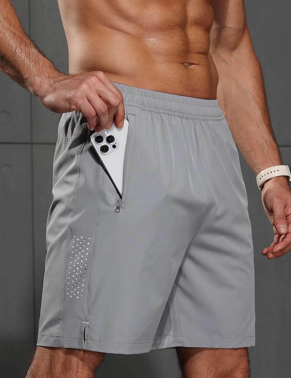 Men's Athletic Running Shorts Quick Dry 7" Lightweight Workout Shorts Training Sports Gym Hiking Basketball