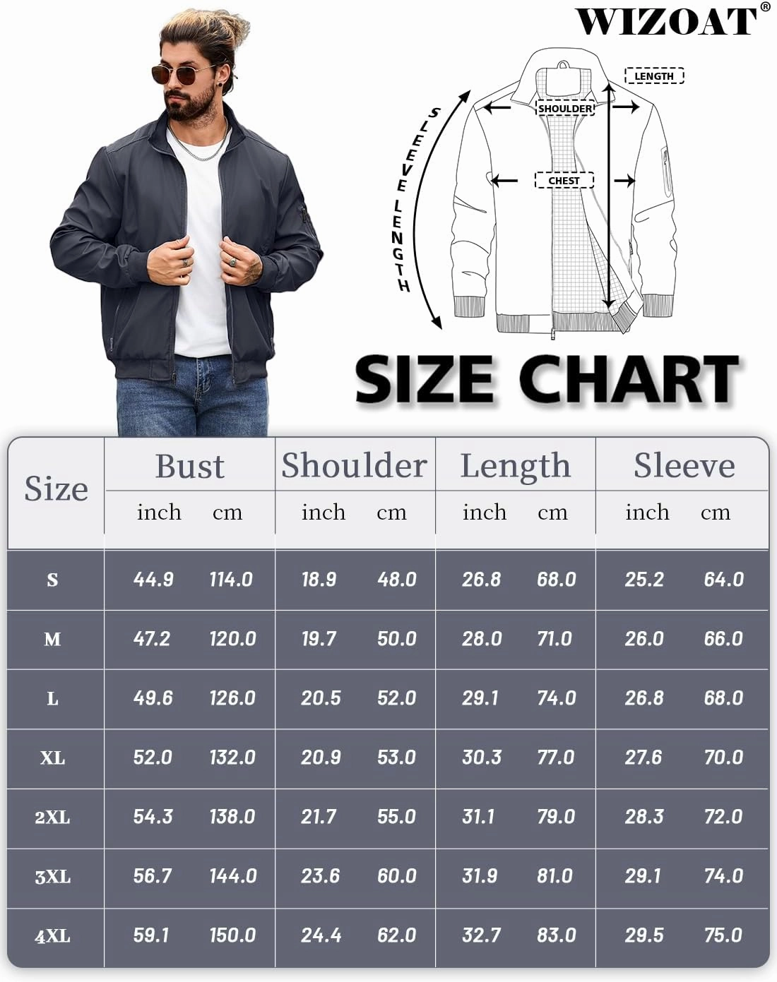 Men's Bomber Jacket Lightweight Casual Windbreaker Jackets Zip Up Coat