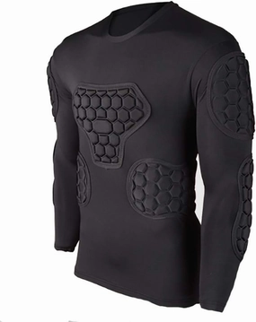 Men's Goalkeeper Shirt Padded Football Protective Gear for Men Training Suit Rib Protector for Soccer Basketball Paintball