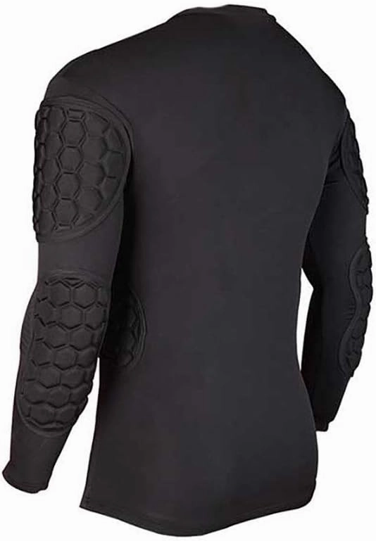 Men's Goalkeeper Shirt Padded Football Protective Gear for Men Training Suit Rib Protector for Soccer Basketball Paintball