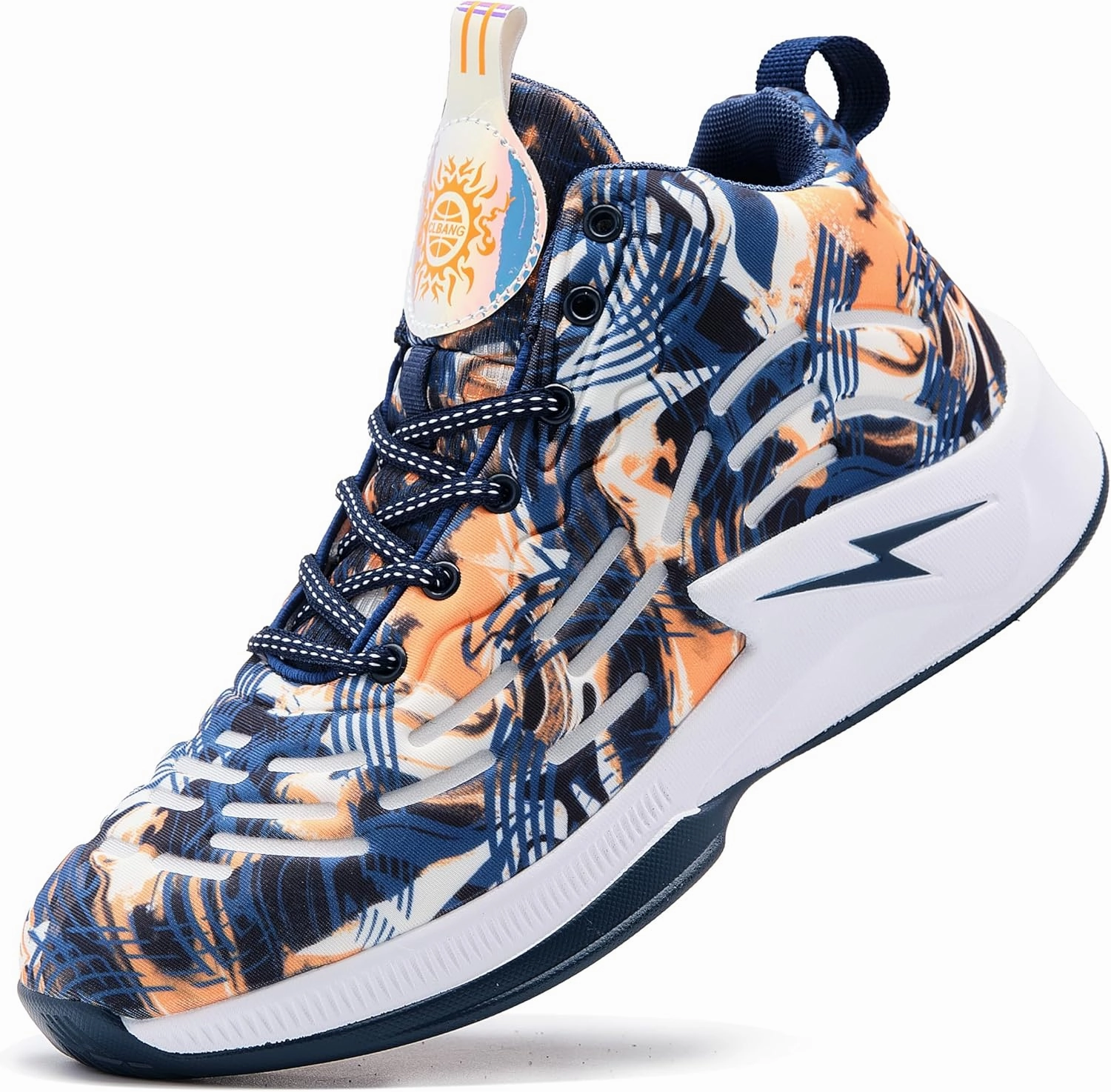 Men's High Top Basketball Shoes Lightweight Breathable Non Slip Gym Sneakers Suitable Training Sports