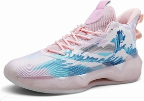 Men's High-Top Basketball ShoesWear-Resistant and Anti-Slip Soles Running Shoes Graffiti Design Fashionable Sports Shoes