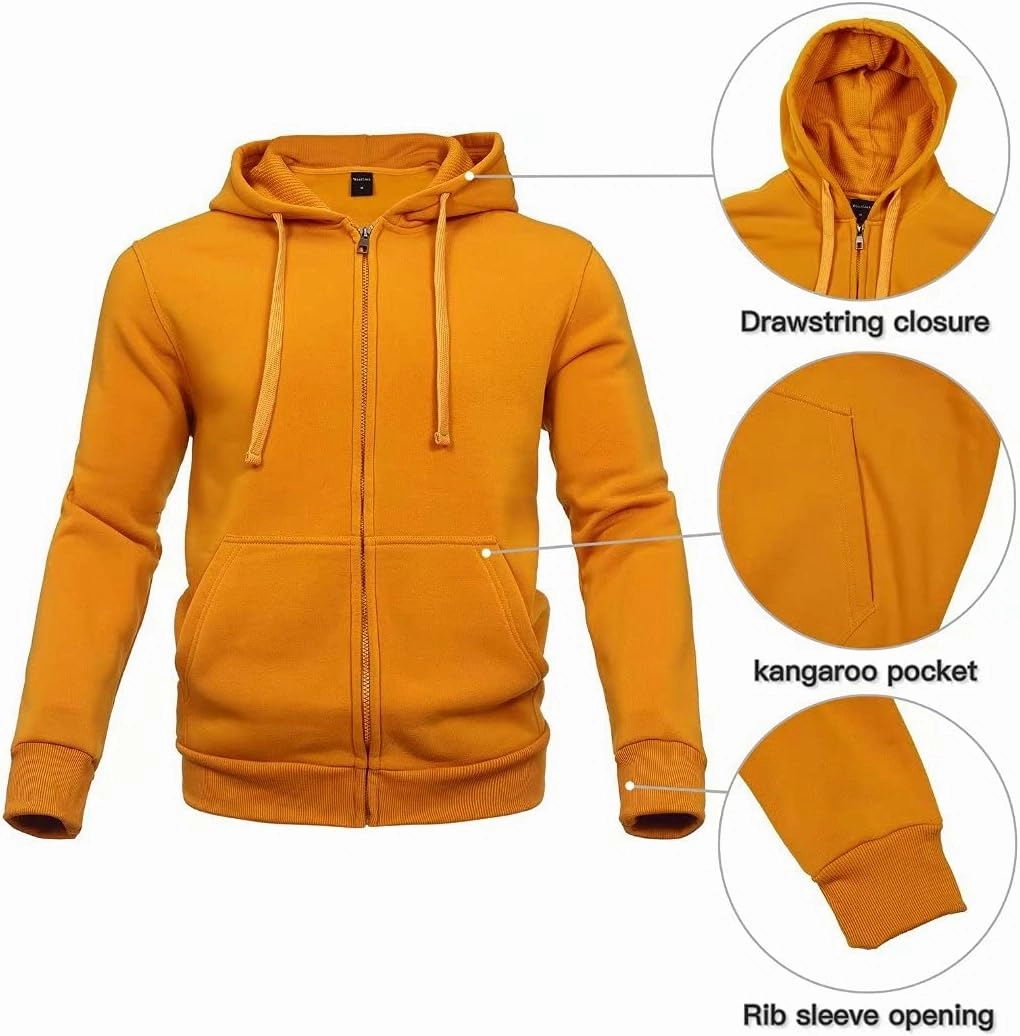 Men's hoodie sweatsuit Full-Zip fleece track suits casual jogger set outdoor sportswear