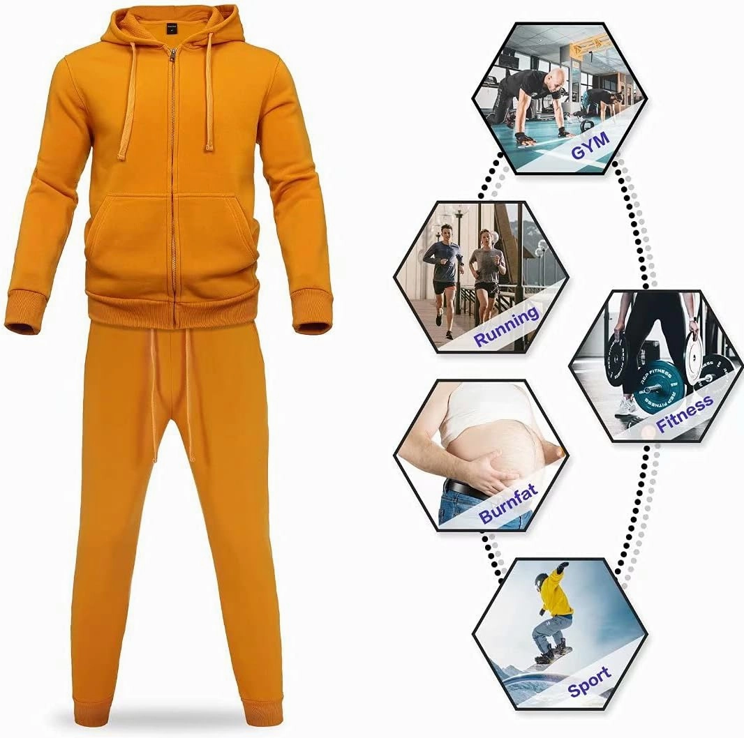 Men's hoodie sweatsuit Full-Zip fleece track suits casual jogger set outdoor sportswear