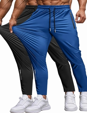Men's Sweatpants Lightweight Active Pants Quick Dry for Running 、Jogging 、Yoga、Golf with Zipper Pockets