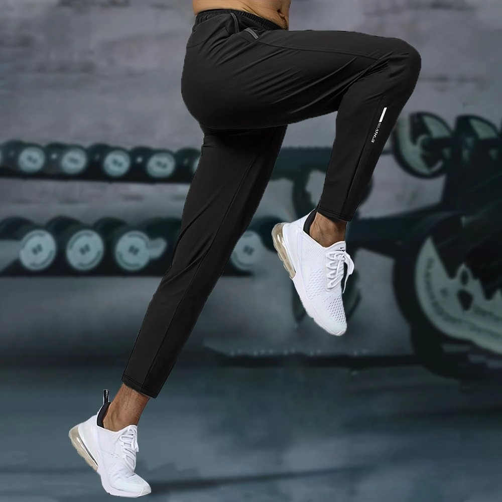Men's Sweatpants Lightweight Active Pants Quick Dry for Running 、Jogging 、Yoga、Golf with Zipper Pockets