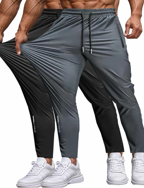 Men's Sweatpants Lightweight Active Pants Quick Dry for Running 、Jogging 、Yoga、Golf with Zipper Pockets