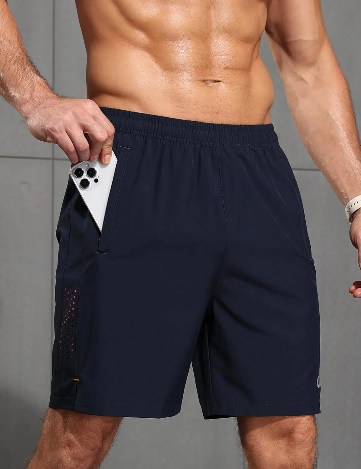 Men's Athletic Running Shorts Quick Dry 7" Lightweight Workout Shorts Training Sports Gym Hiking Basketball