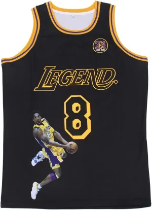 Men's Jerseys Legend 8 24 Hip Hop Sports Shirts Black Snakeskin Stitched Basketball Jersey
