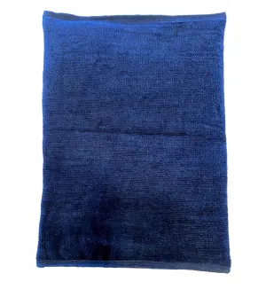 Microwavable Heating Bag, Rice Filled, Plush Velour Cover, Natural, No Scents Added, Handcrafted in The USA, Back, Neck Pain, Arthritis, Cramps (Navy Travel Size)