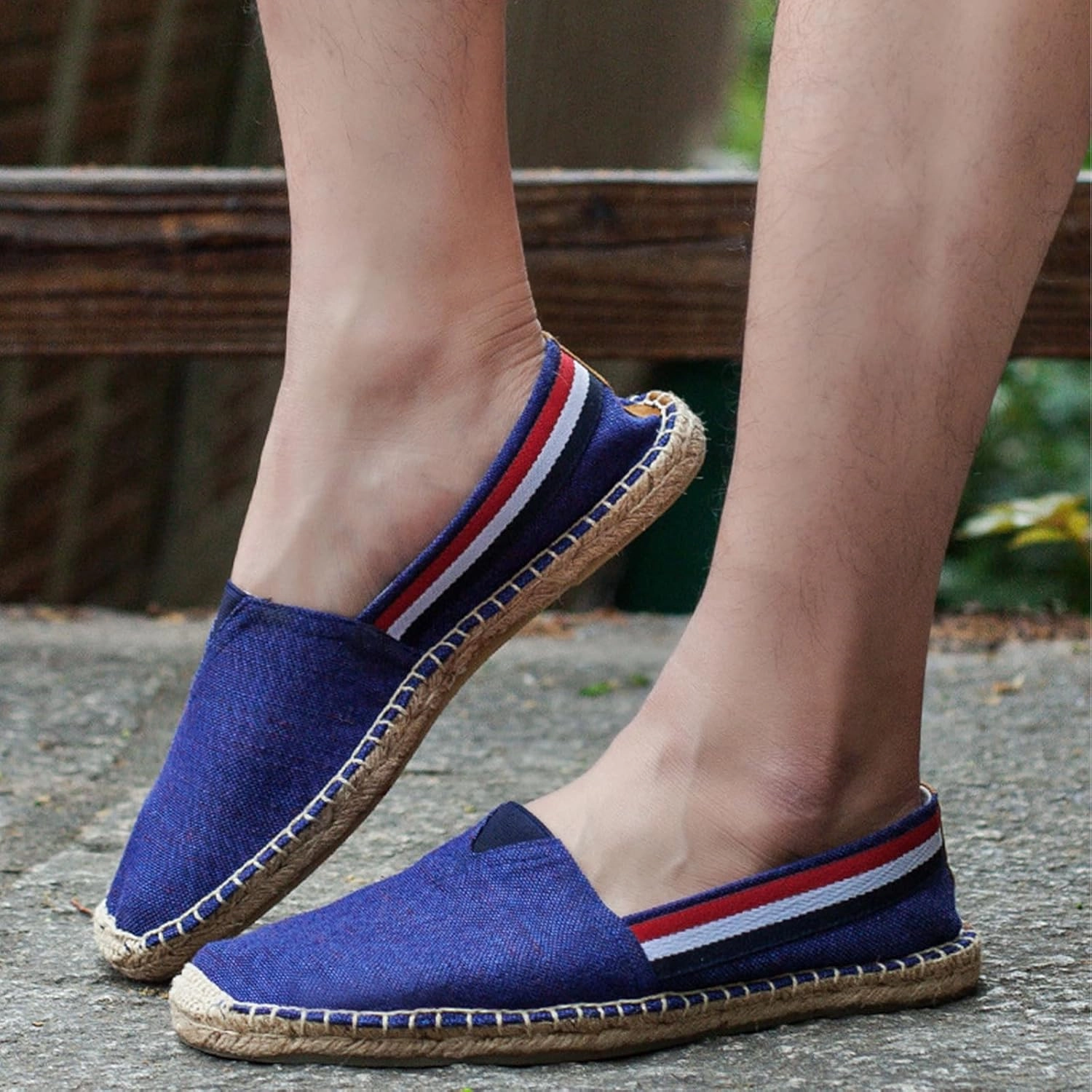 MILDSEVEN Handmade Casual Canvas Shoes for Men, Pull On Soft Loafers, Classical Chinese Breathable Casual Shoes
