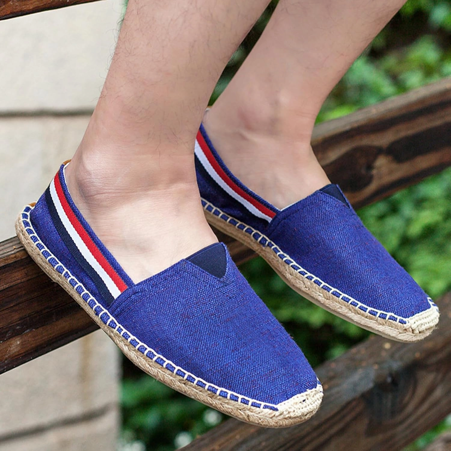 MILDSEVEN Handmade Casual Canvas Shoes for Men, Pull On Soft Loafers, Classical Chinese Breathable Casual Shoes