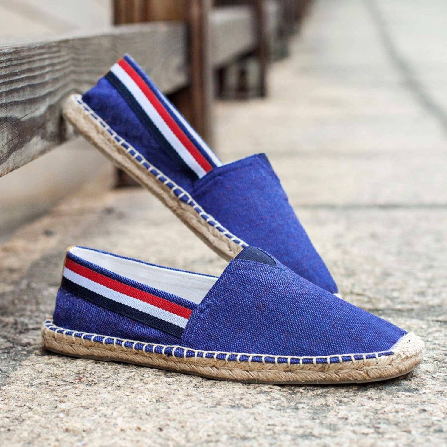 MILDSEVEN Handmade Casual Canvas Shoes for Men, Pull On Soft Loafers, Classical Chinese Breathable Casual Shoes