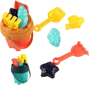 Milisten Toy Set Beach 2 Sets/12pcs Beach Toys Boys and Girls Sand Box Plastic Play Bucket Shovel