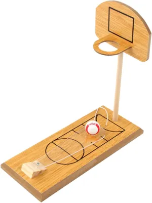 Mini Basketball Game Set Portable Tabletop Indoor Outdoor Fun for Adults Hand Eye Coordination for Office Travel Great Novelty for All Ages