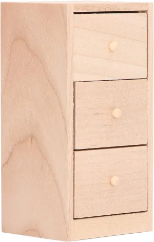 Mini Cabinet Model, 10.5 x 4.6 x 5.3 cm, with 3 Layer Drawer Doll House Storage Furniture for 1:12 Scale DollhouseSimulation furniture
