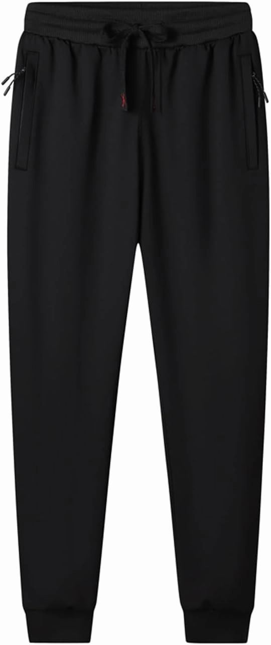 MOHEM Boys' Pull on Athletic Sweatpants Fleece Jogger Workout Pants with Zipper Pockets