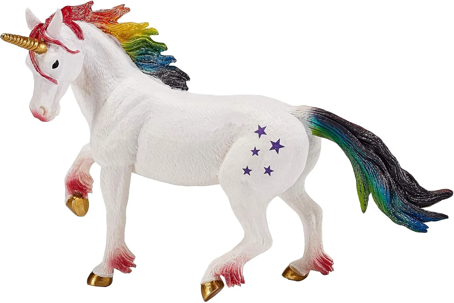 MOJO Rainbow Unicorn Fantasy Realistic International Wildlife Toy-Replica Hand Painted Figurine