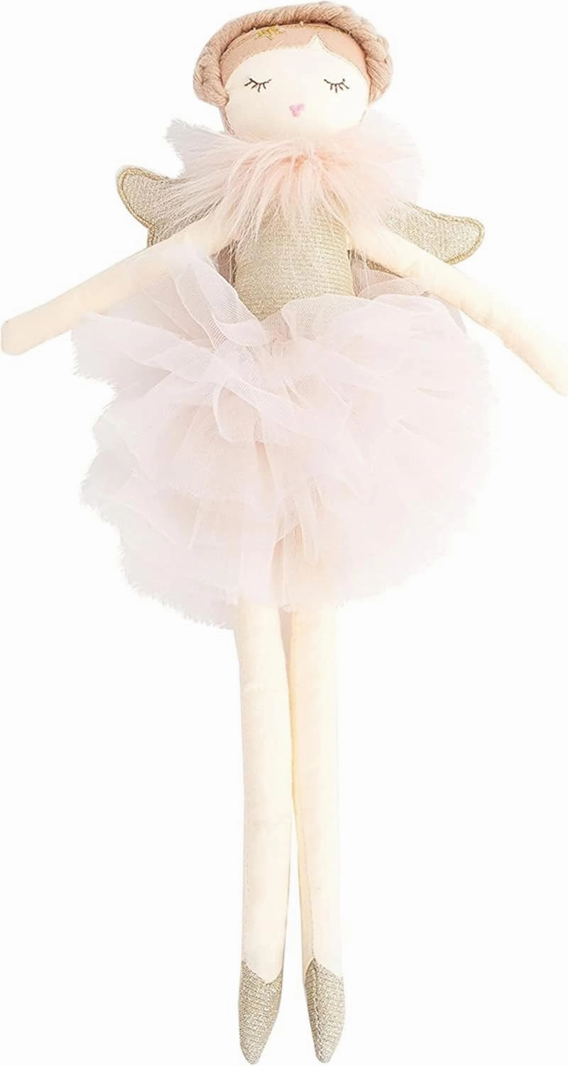 MON AMI Angel Stuffed Doll - 15", Soft Elegant Plush Doll for Little Girls, Use as Toy or Room Decor