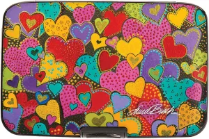 Monarque RFID Secure Armored Wallet, Laurel Burch Collection (Dancing Hearts)
