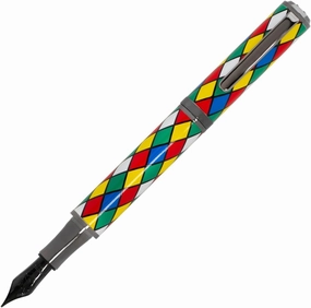 Monteverde USA Regatta Harlequin 2.0 Fountain Pen - Gunmetal trim - Extra Fine Nib | Collectible Writing Instrument