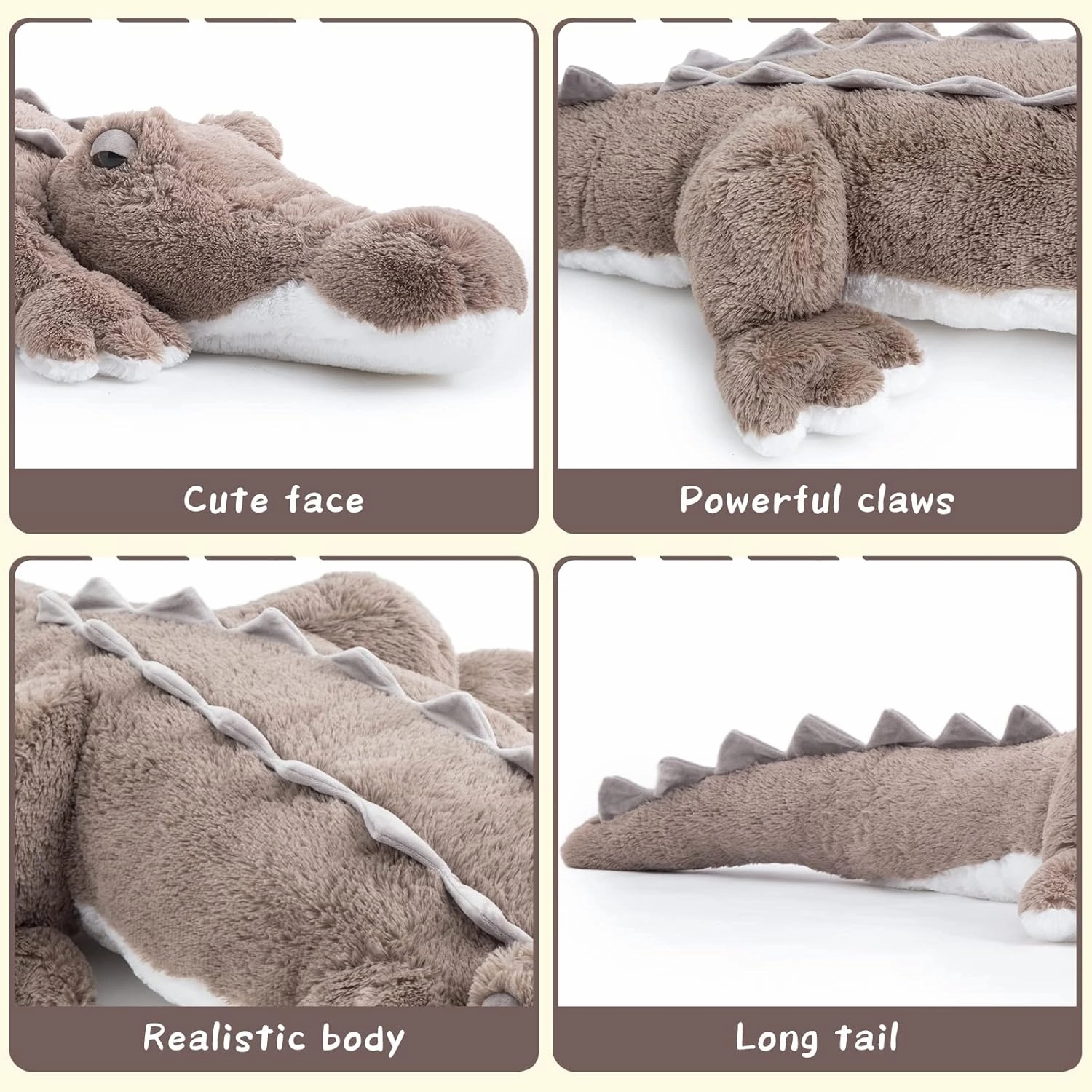 MorisMos Giant Alligator Stuffed Animal, 67inch Soft Large Alligator Plush Toy, Big Stuffed Crocodile Gifts for Kids Boys Girls
