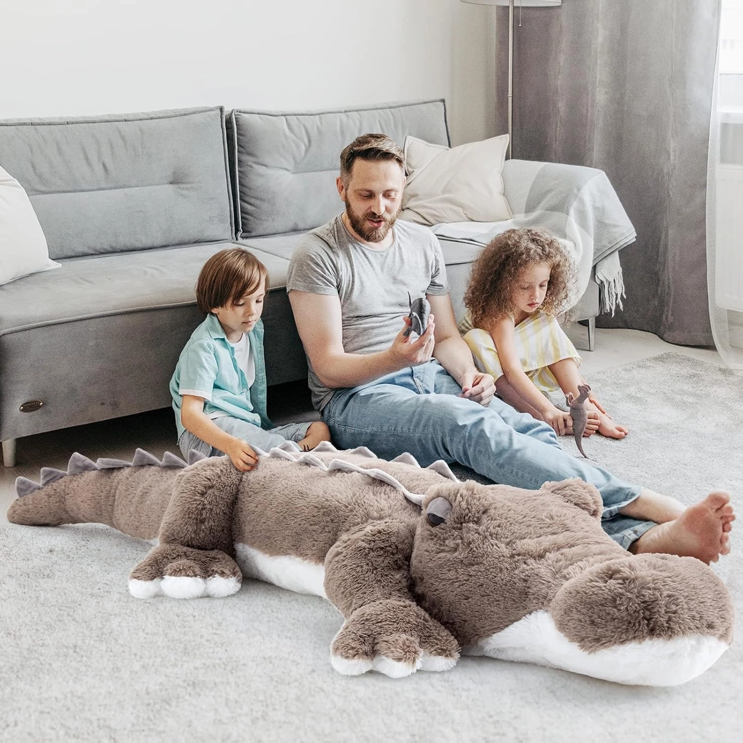 MorisMos Giant Alligator Stuffed Animal, 67inch Soft Large Alligator Plush Toy, Big Stuffed Crocodile Gifts for Kids Boys Girls