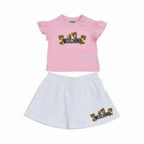 Moschino Kids Baby Girl's Sugar Rose Set of Top & Skirt