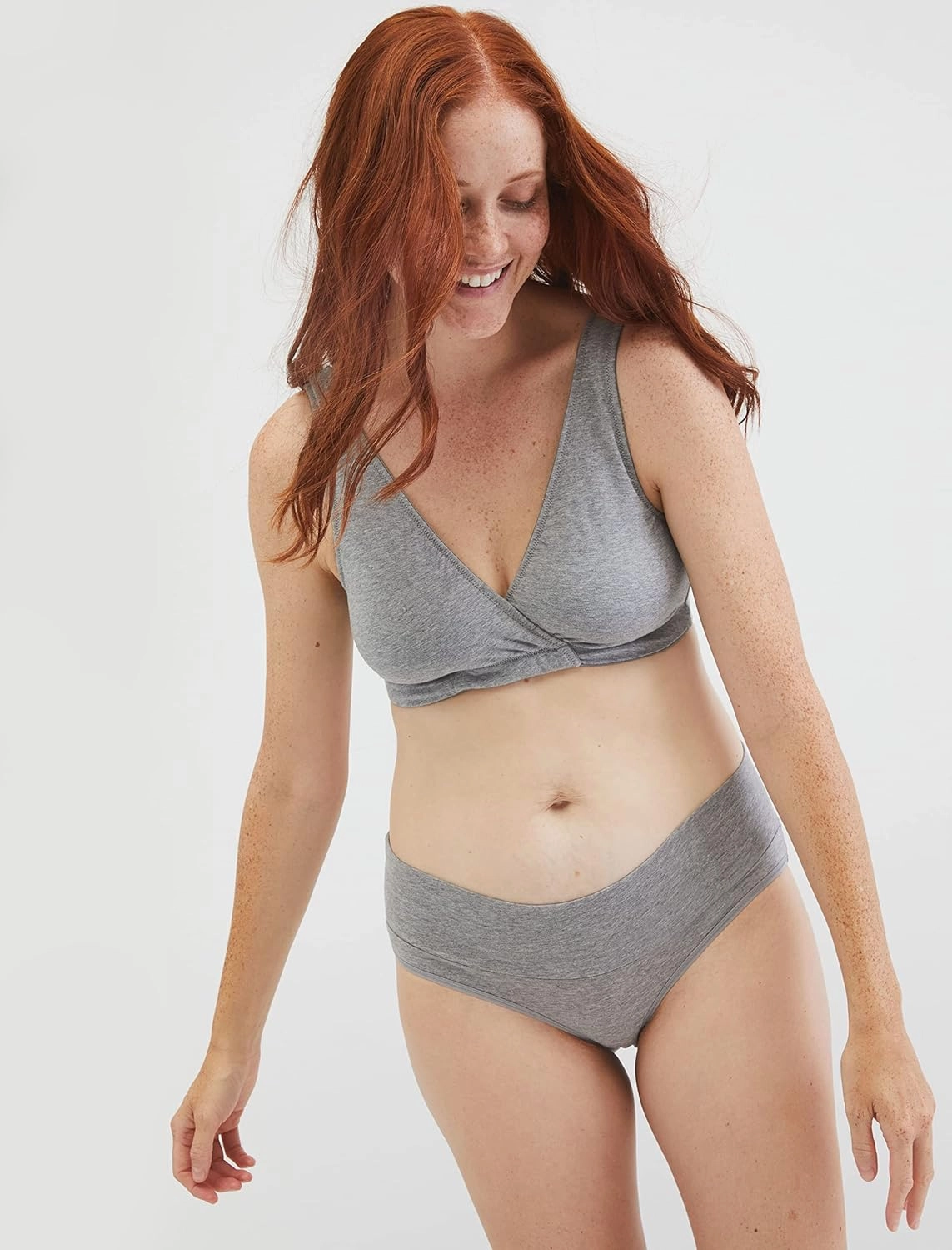 Motherhood Maternity Women's Soft Cotton Spandex Wrap Front Maternity & Nursing Sleep Bralette Bra S-3x