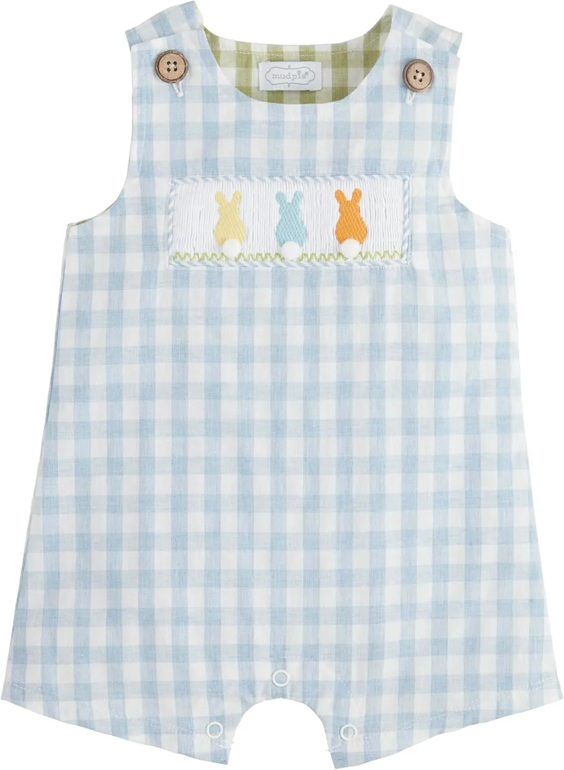 Mud Pie Baby Boys Children's Gingham Bunny Jon Jon
