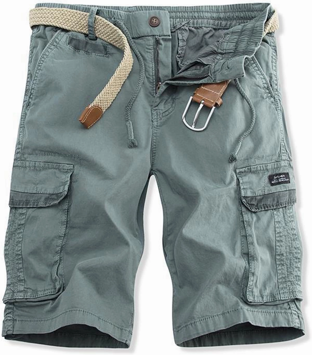 Muscularfit Elastic Waist Baggy Cargo Shorts Men 2024 Trendy Multi Pocket Cotton Shorts Lightweight Sport Workout Gym Shorts