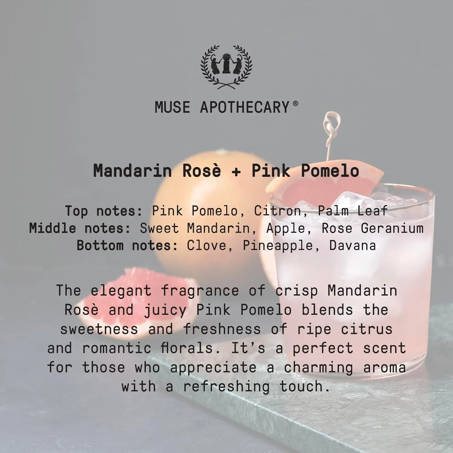 Muse Apothecary Hand Ritual - Aromatic and Nourishing Hand Soap, Infused with Natural Aromatherapy Essential Oils - Great Valentine's Day Gift - 16 oz, Mandarin Rosè   Pink Pomelo, 2 Pack
