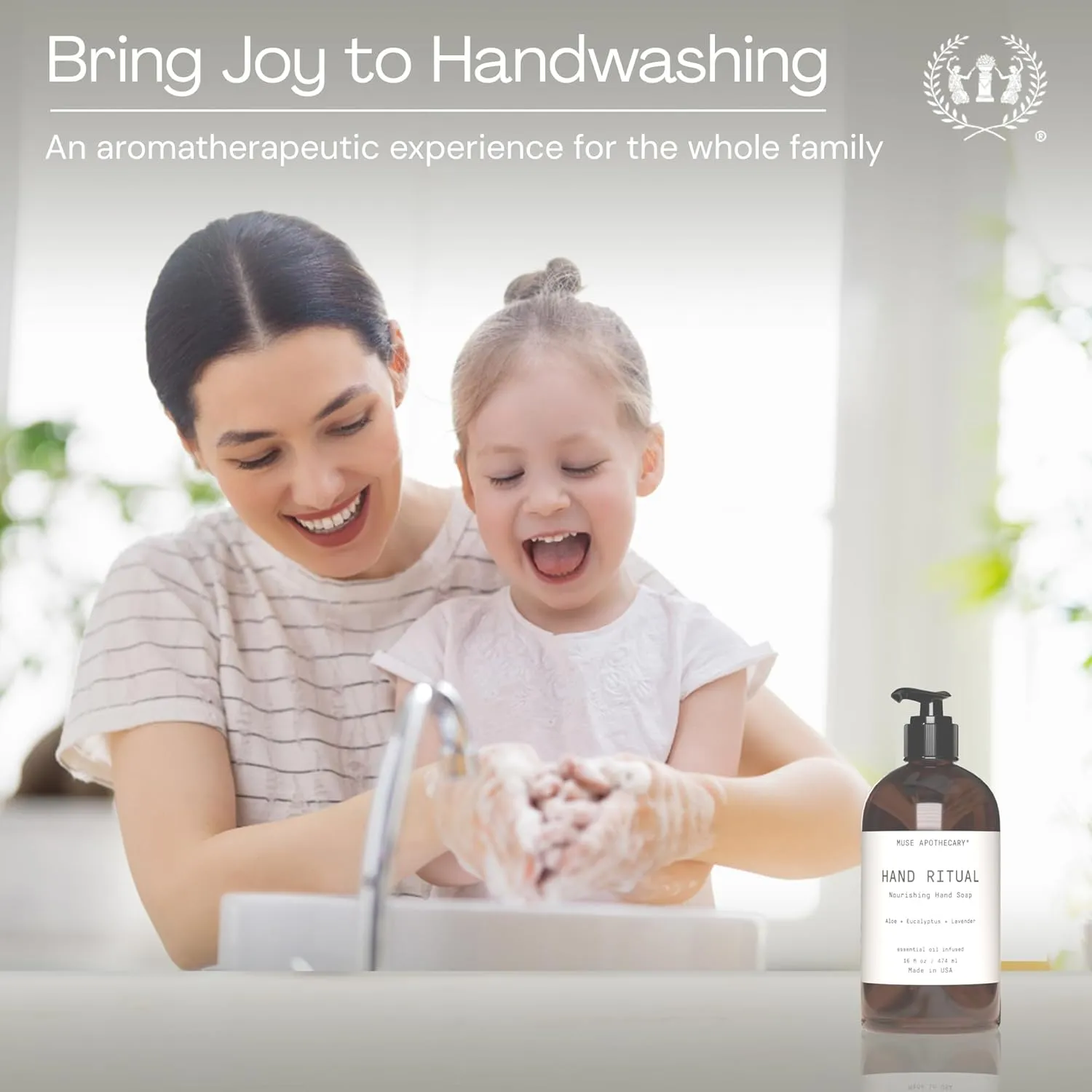 Muse Apothecary Hand Ritual - Aromatic and Nourishing Hand Soap, Infused with Natural Aromatherapy Essential Oils - USDA Certified Biobased - 16 oz, Aloe   Eucalyptus   Lavender, 3 Pack