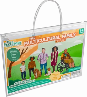 My Felt Story - My Multicultural Family Felt Set, 62 Precut Felt Pieces, for Social Stories and Learning