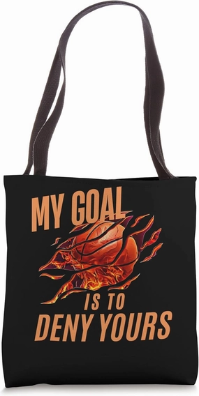 My Goal Is To Deny Yours Defensive Basketball Dad Cool Tote Bag